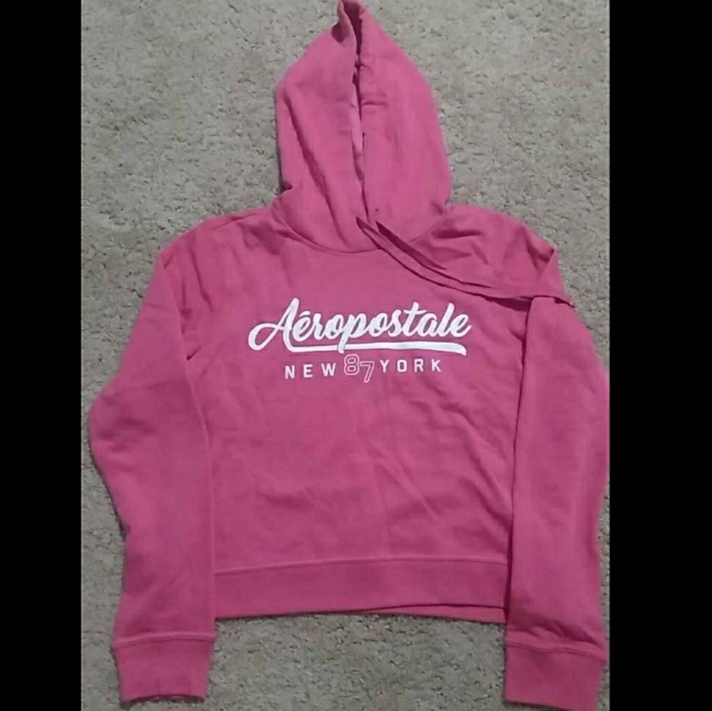 Aéropostale pink cropped hoodie